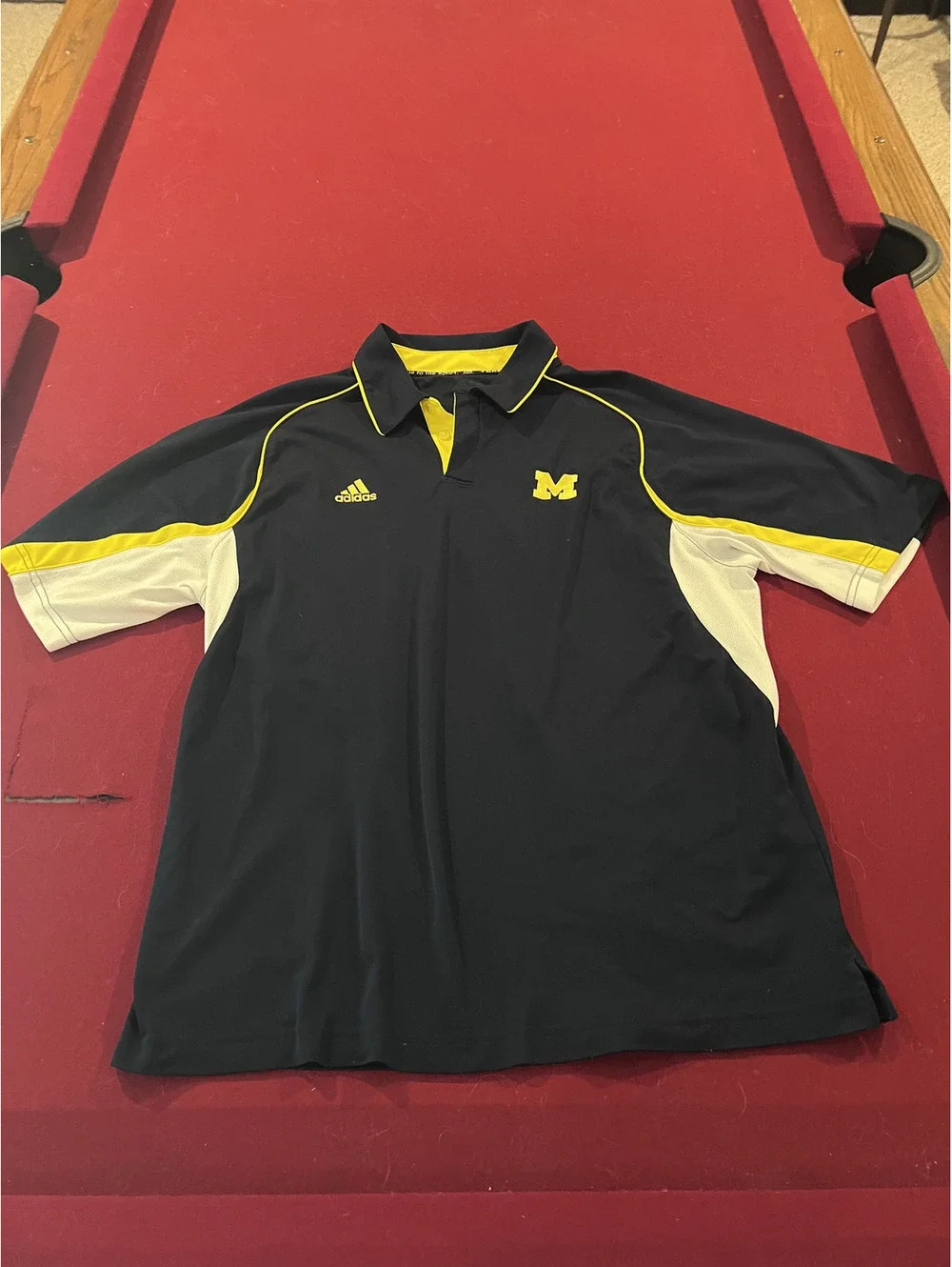 Adidas University of Michigan Polo Shirt - M